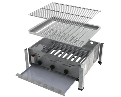 BBQ grill 3-knops op poten - Afbeelding 4