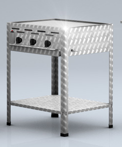 BBQ grill 3-knops op poten