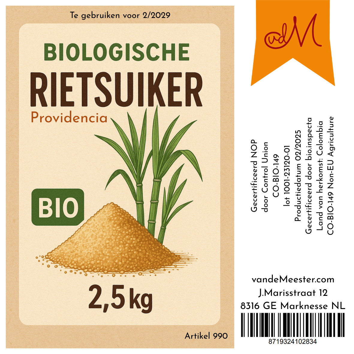 – Koop Nu bij Biologische rietsuiker 2,5 kg - Afbeelding 4